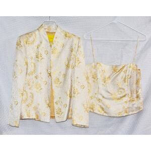 Flores & Flores Brocade Jacket & Bustier Size 14